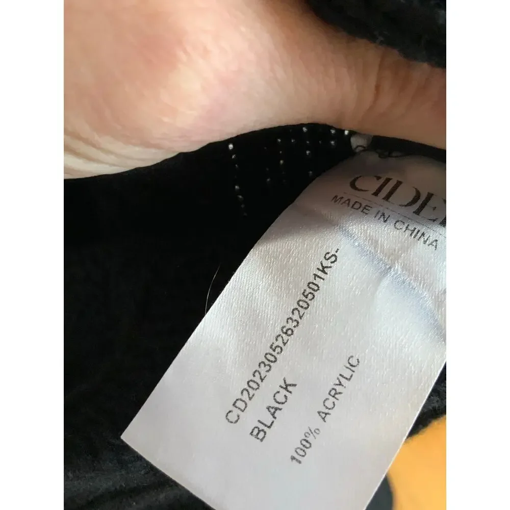Cider Black Cable Knit sweater‎ size 1XL